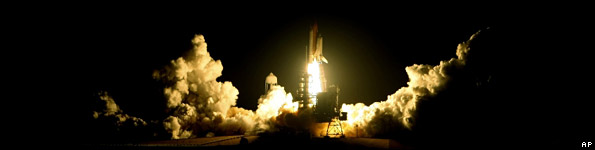 Discovery lifts off