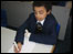 Student taking a test