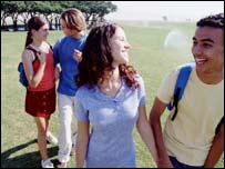 Adolescentes em parque britânico