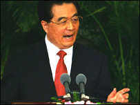 O presidente da China, Hu Jintao.