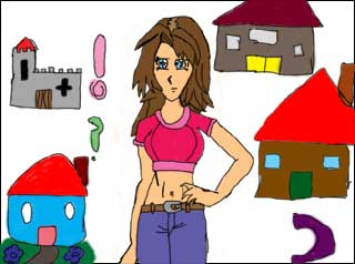 Faye Horsfield cartoon representation of her Telling Lives digital story