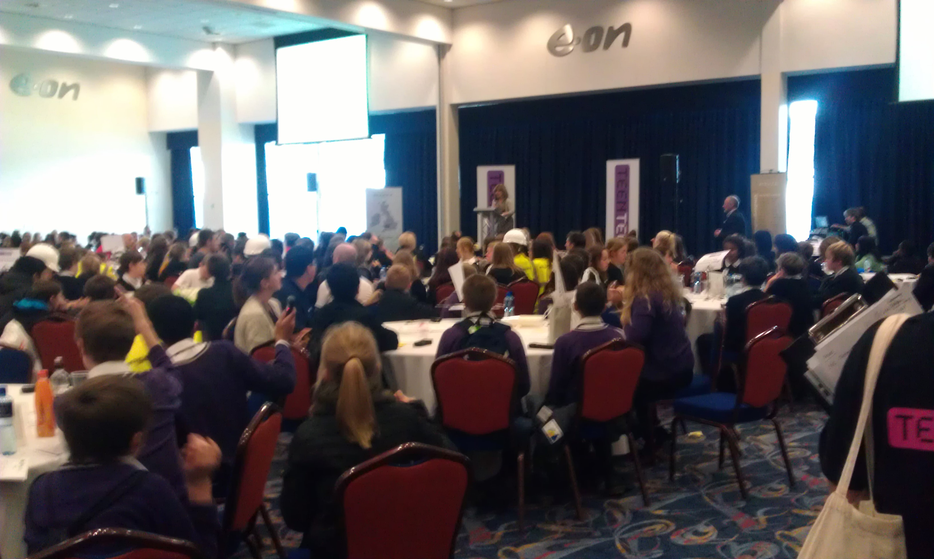 Maggie talks to the school students