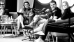 Bob Golding, Clare, Scott Mills and Rebecca Huxtable enjoy the tunes from Dennis Crow